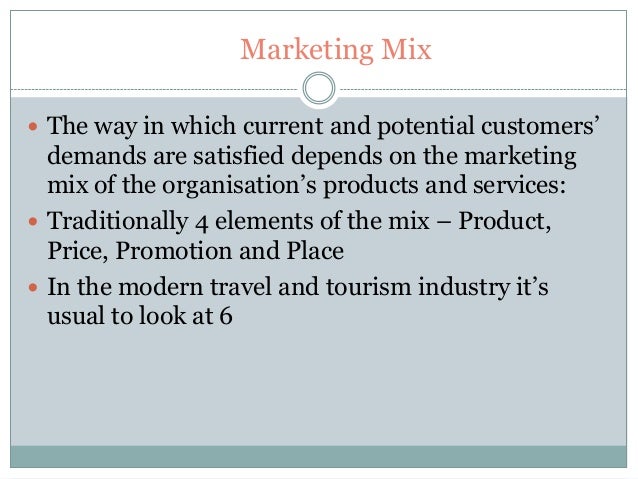 place marketing tourism travel agency marketing mix